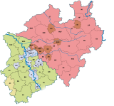 Karte von NRW