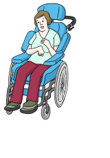 Frau im Rollstuhl